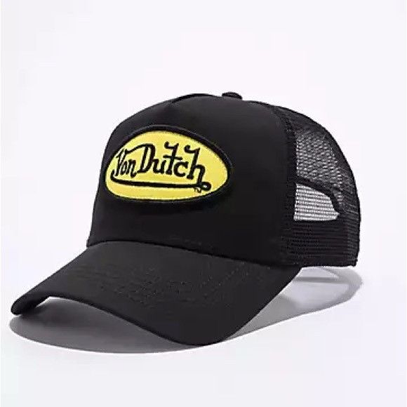 Von Dutch NWT VON DUTCH BLACK AND GOLD TRUCKER HAT CAP Size ONE SIZE - 1 Thumbnail