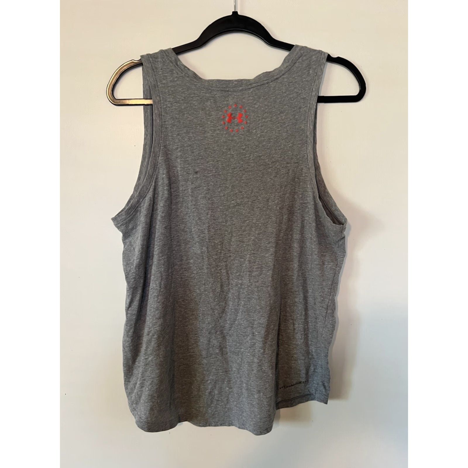 Under Armour VINTAGE Under Armour Womens Tank Shirt XL Gray Land of the Free 4th of July USA Flag Sleeveless Activewear Womens XL Tank Size XL / US 12-14 / IT 48-50 - 2 Thumbnail