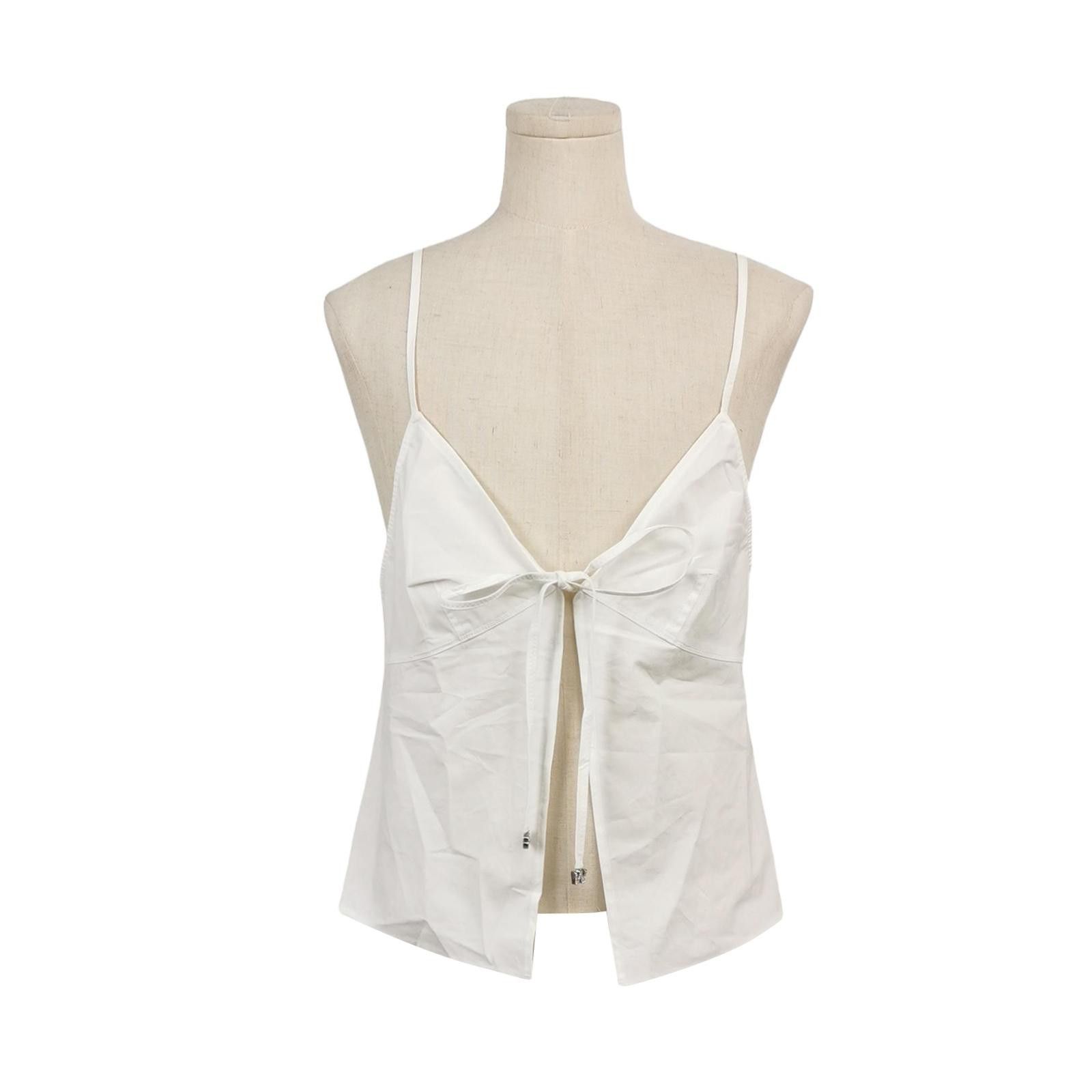 Alexander Wang Alexander Wang White Cotton Tank Top Size XS Size XS / US 0-2 / IT 36-38 - 1 Thumbnail