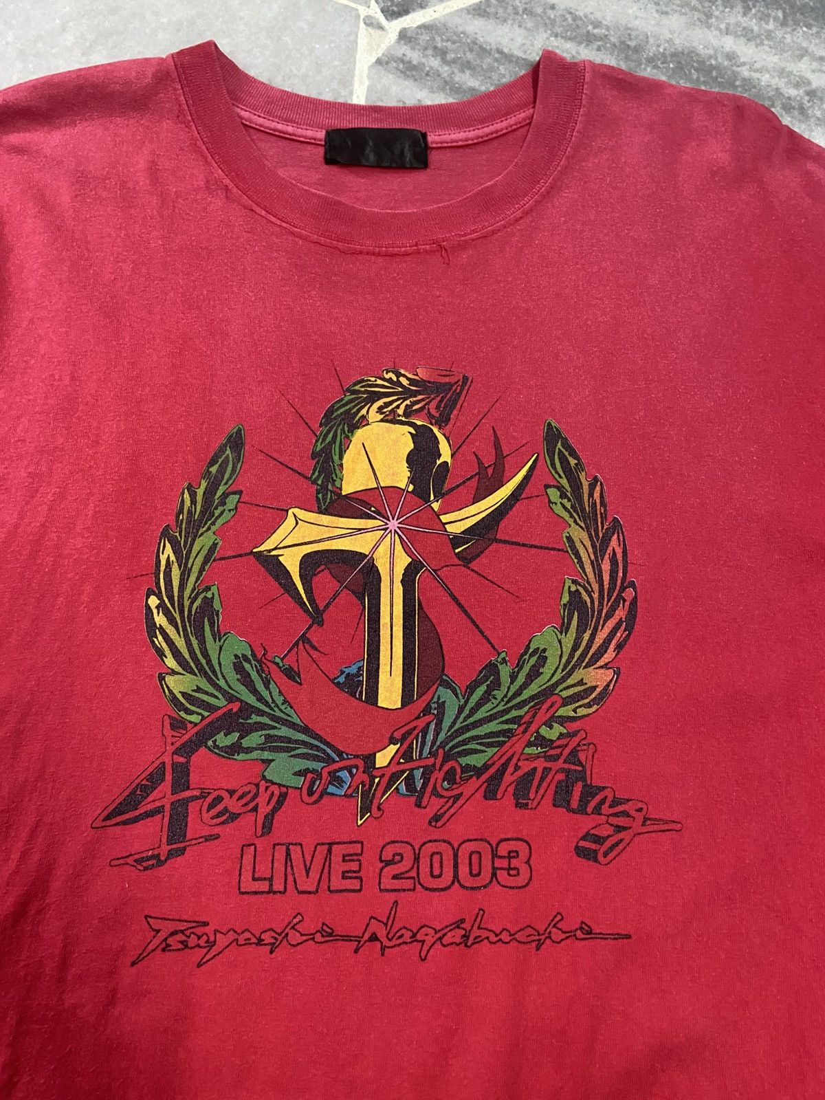 Band Tees Vintage 00s Tsuyoshi Nagabuchi Rock keep On Fighting Tee Size US XL / EU 56 / 4 - 7 Thumbnail