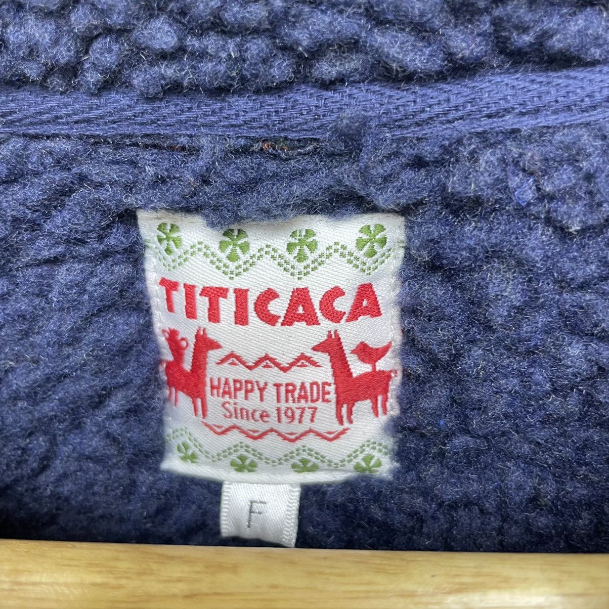 45rpm × Angel Blue × Japanese Brand 💥Vintage Titicaca Warm Colour Block Warm Jacket Size M / US 6-8 / IT 42-44 - 5 Thumbnail