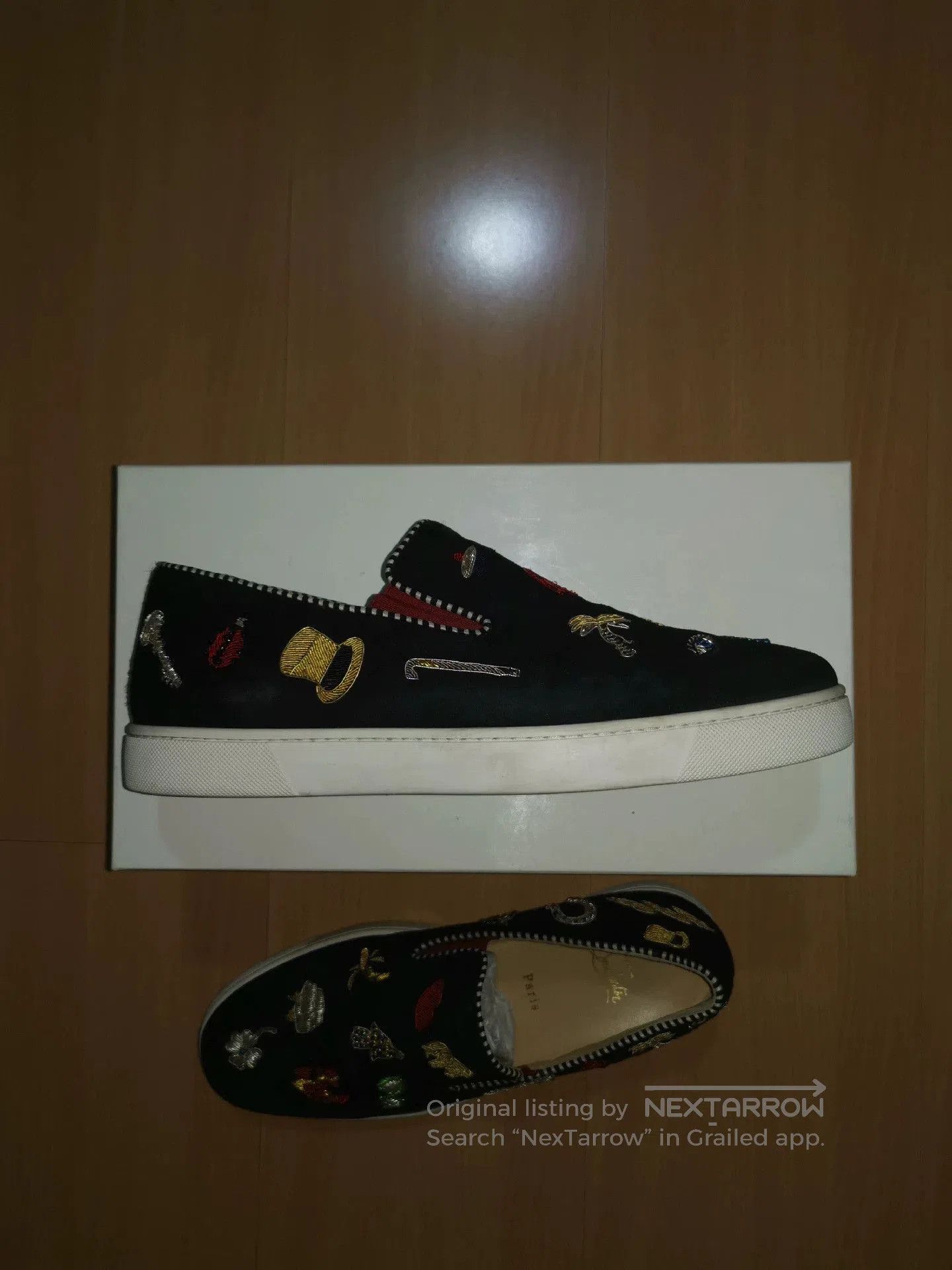 Christian Louboutin christian louboutin men's slip-on shoes with embroidery. Size US 10 / EU 43 - 3 Thumbnail