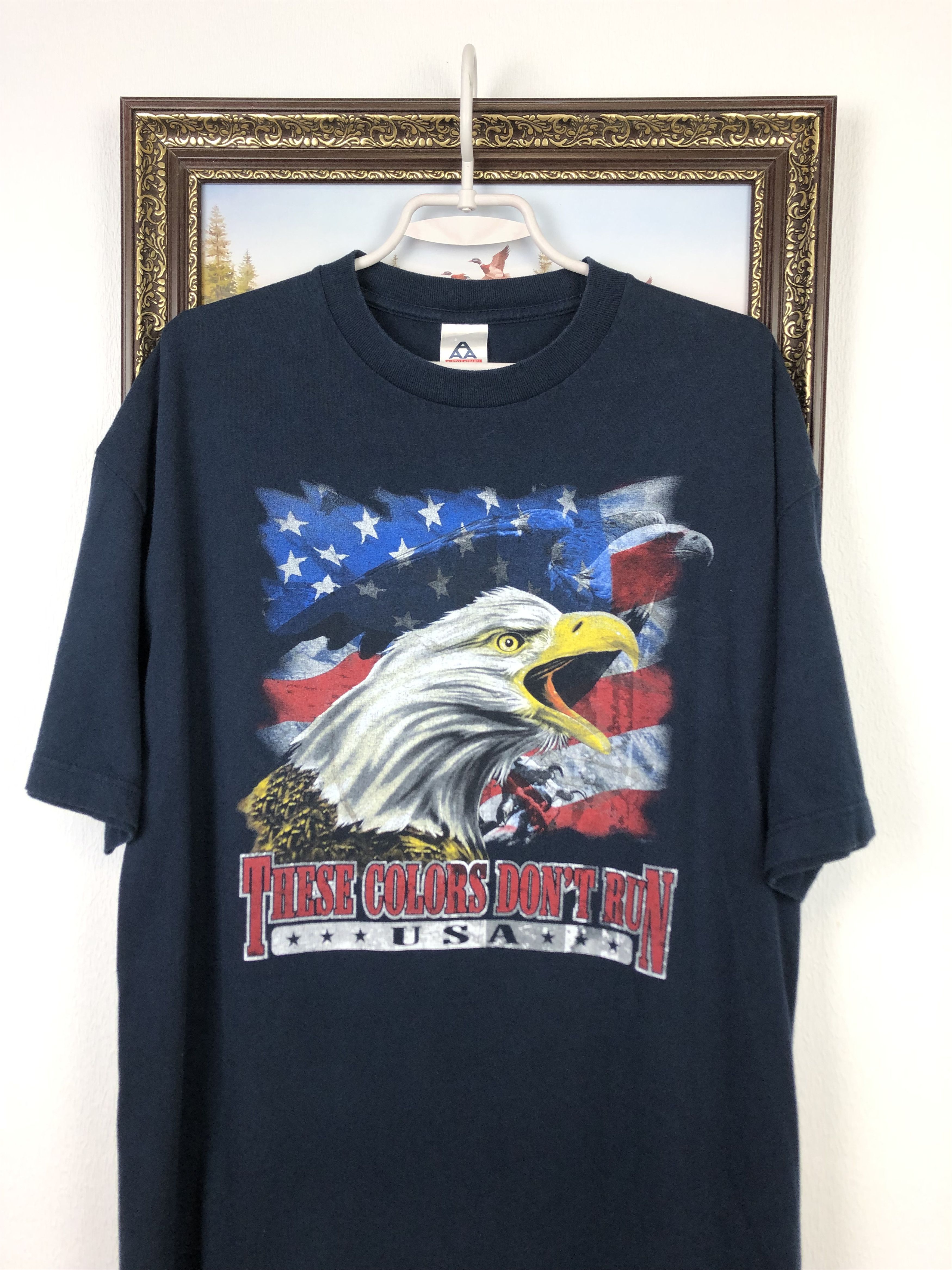 Vintage Vintage American Eagle USA Patriotic Tee Shirt Print Jersey Size US XL / EU 56 / 4 - 2 Thumbnail