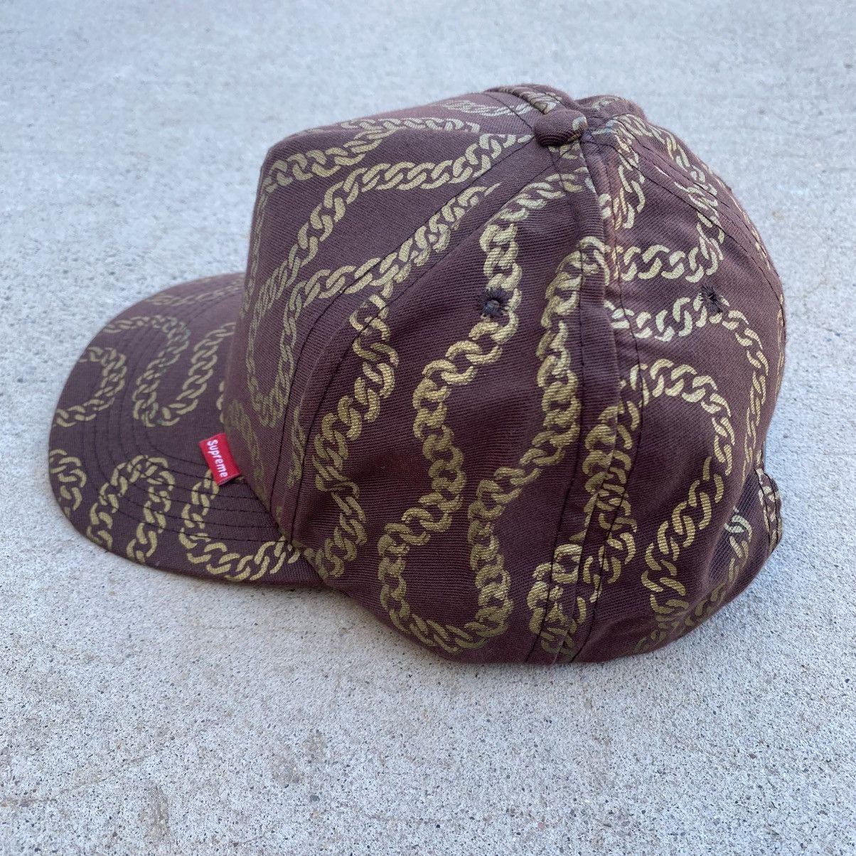 Supreme Vintage Supreme Cuban Link Hat Snapback Brown 2003 5-Panel Size ONE SIZE - 2 Thumbnail