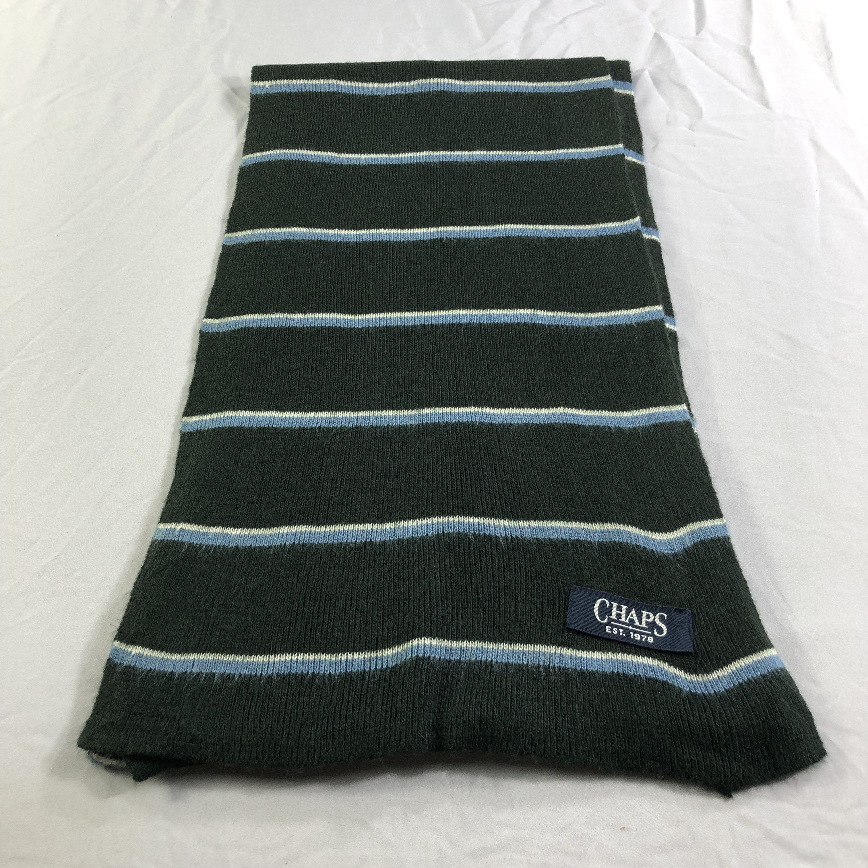 Chaps Chaps Striped Wool Scarf Muffler Neckwear V2214 Size ONE SIZE - 2 Thumbnail