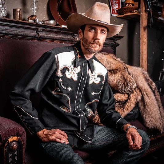 Vintage 🔥Vintage 1970's H BAR C Ranchwear Cowboy Western Shirt Size US L / EU 52-54 / 3 - 1 Thumbnail