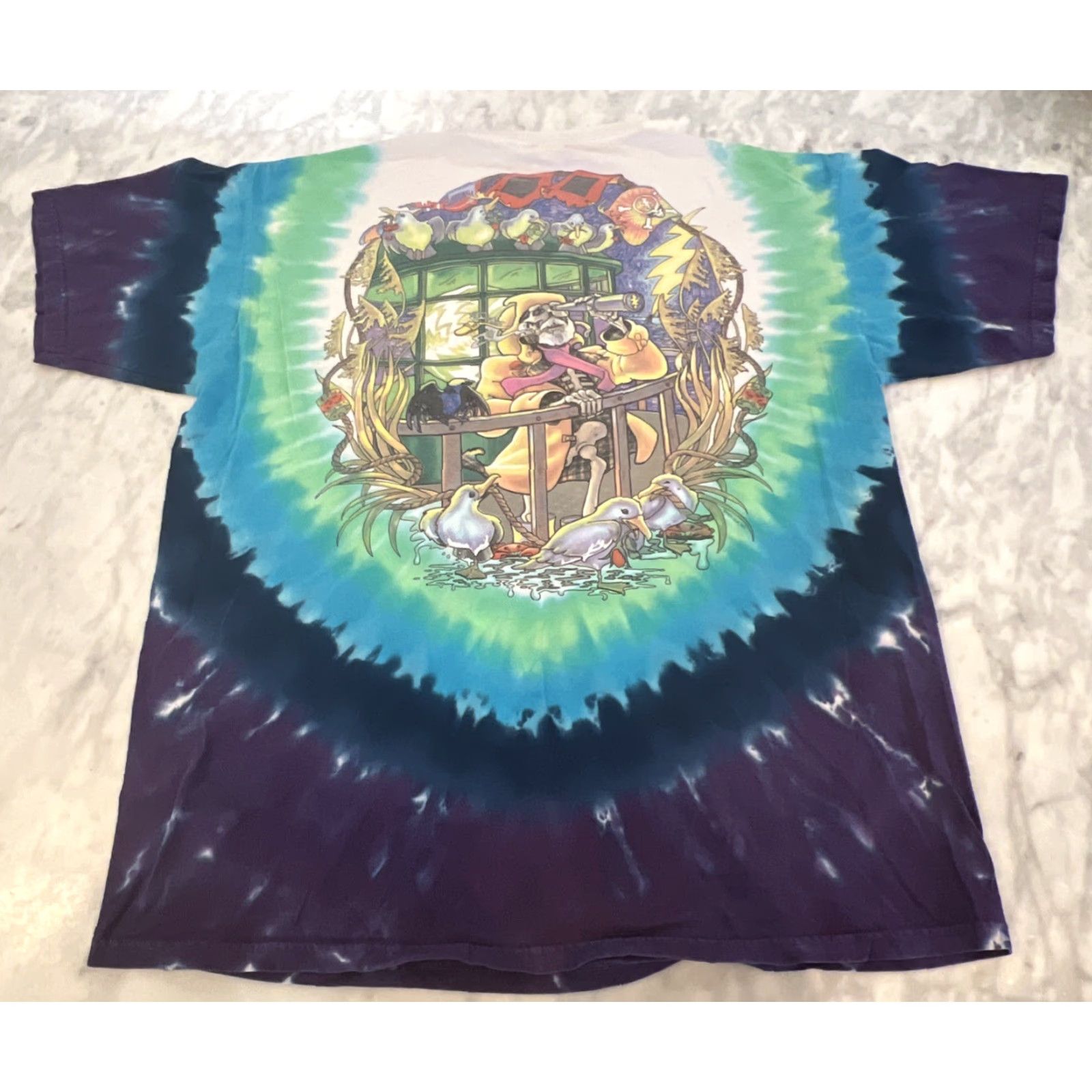 Liquid Blue VINTAGE Grateful Dead T Shirt Liquid Blue 2000 Pirate GDP Bright Blue XL Men Graphic Tee Modern Look: Hippy Size US XL / EU 56 / 4 - 3 Thumbnail