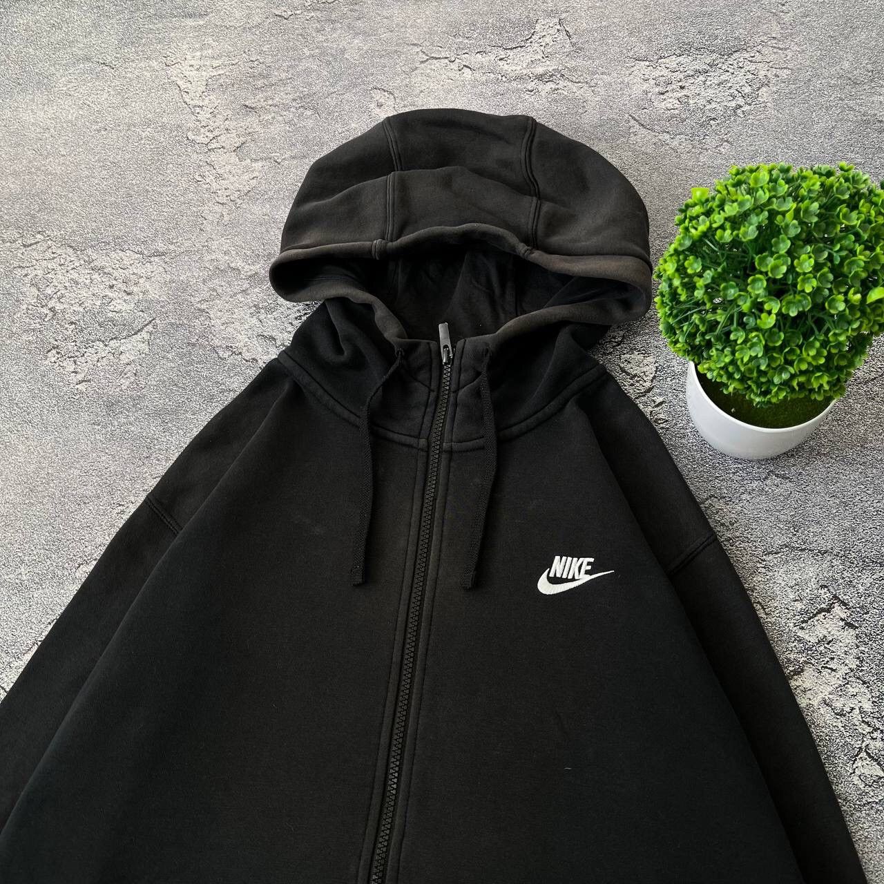 Nike Vintage Nike Sportswear Swoosh Basic Black Zip Hoodie M Size US M / EU 48-50 / 2 - 8 Thumbnail