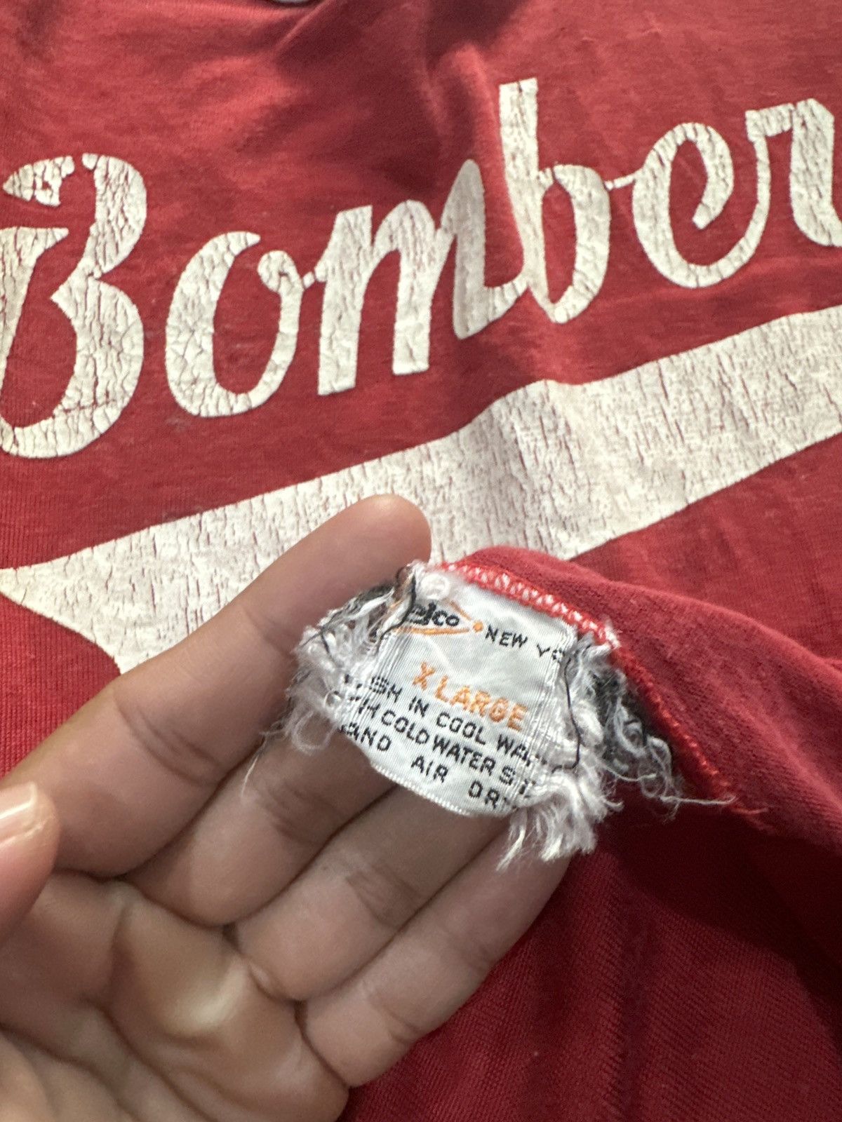 Sears Vintage Bombers Red&White Faded Tee Size US XL / EU 56 / 4 - 13 Thumbnail