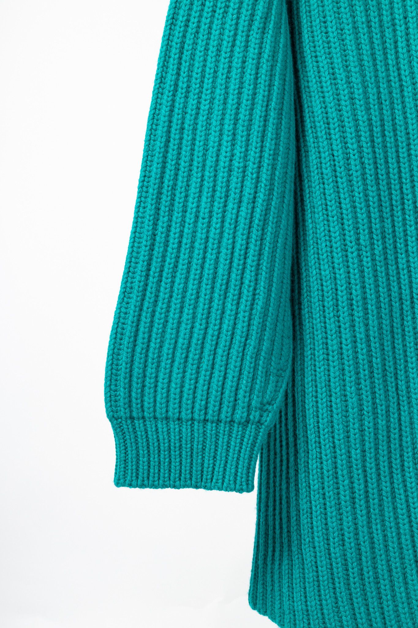 Balenciaga Balenciaga AW17 Turquoise Oversized Ribbed Wool Turtleneck Size XL / US 12-14 / IT 48-50 - 6 Thumbnail