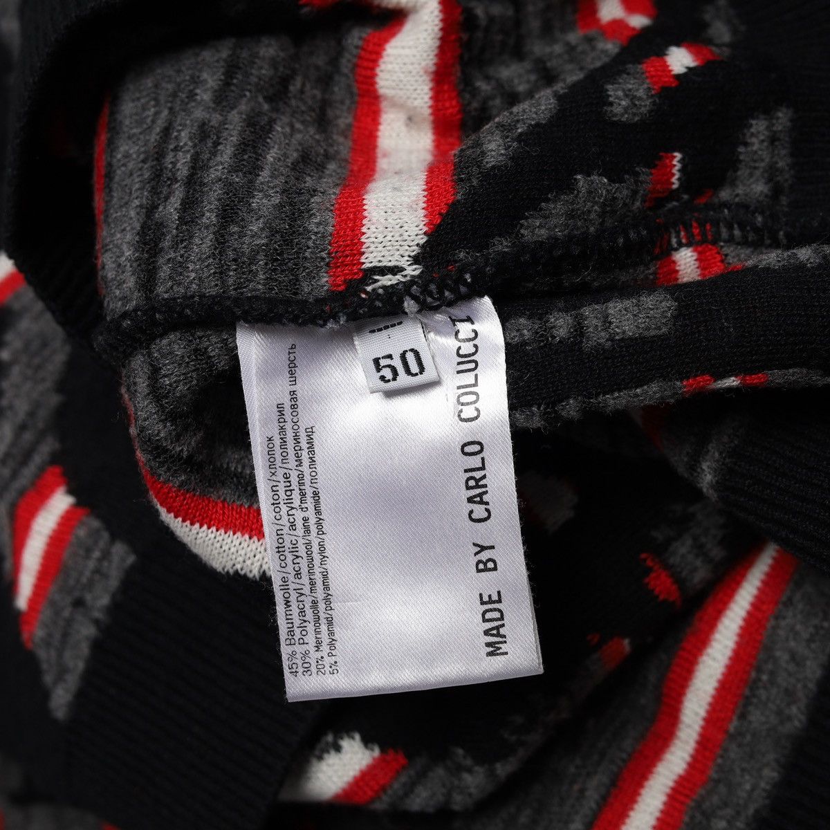 Carlo Colucci Carlo Colucci Sweater Multicolor Coogi Black Printed Size US M / EU 48-50 / 2 - 9 Thumbnail