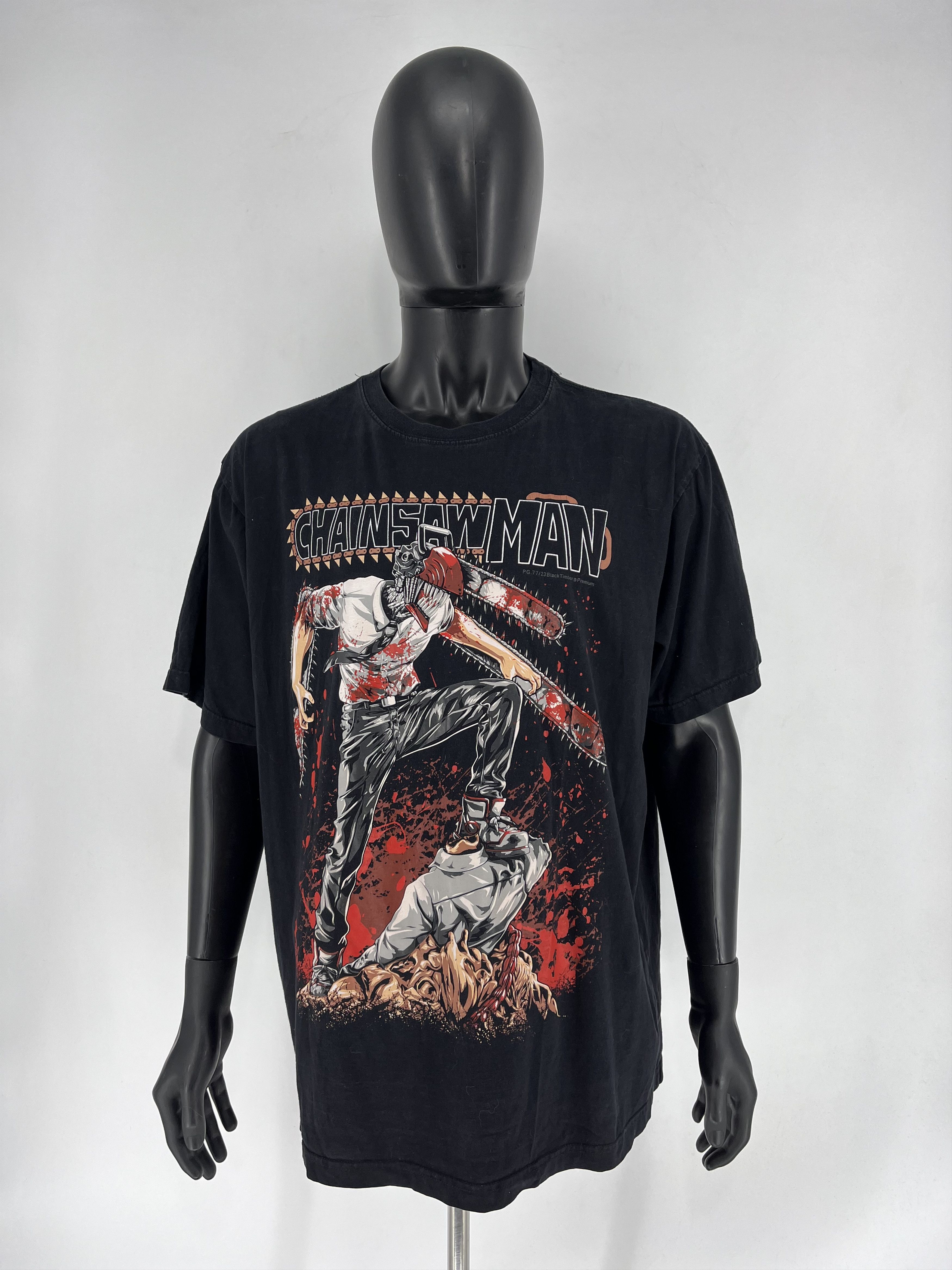 Anime Rare CHAINSAW MAN Anime Manga Limited Fans Mad Size US XXL / EU 58 / 5 - 2 Thumbnail