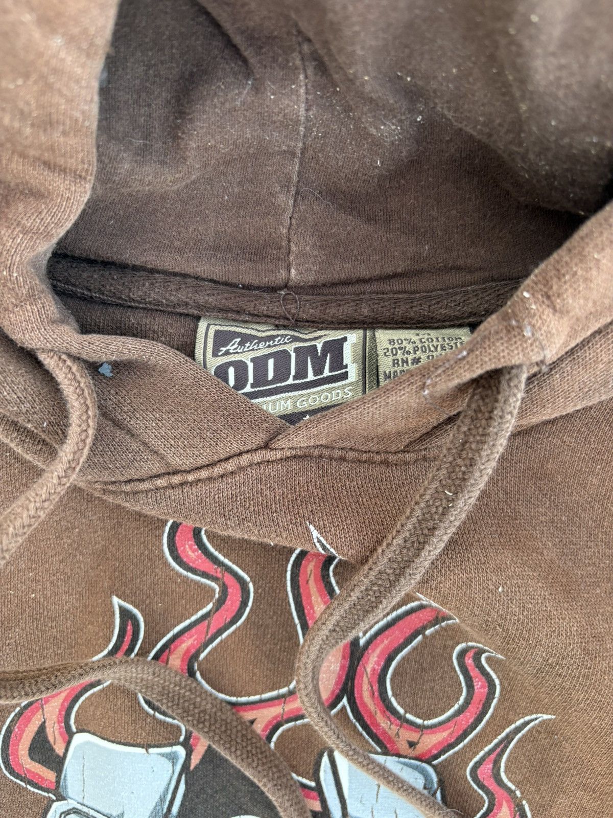ODM × Vintage 8 ball flames skull odm hoodie Size US M / EU 48-50 / 2 - 3 Thumbnail