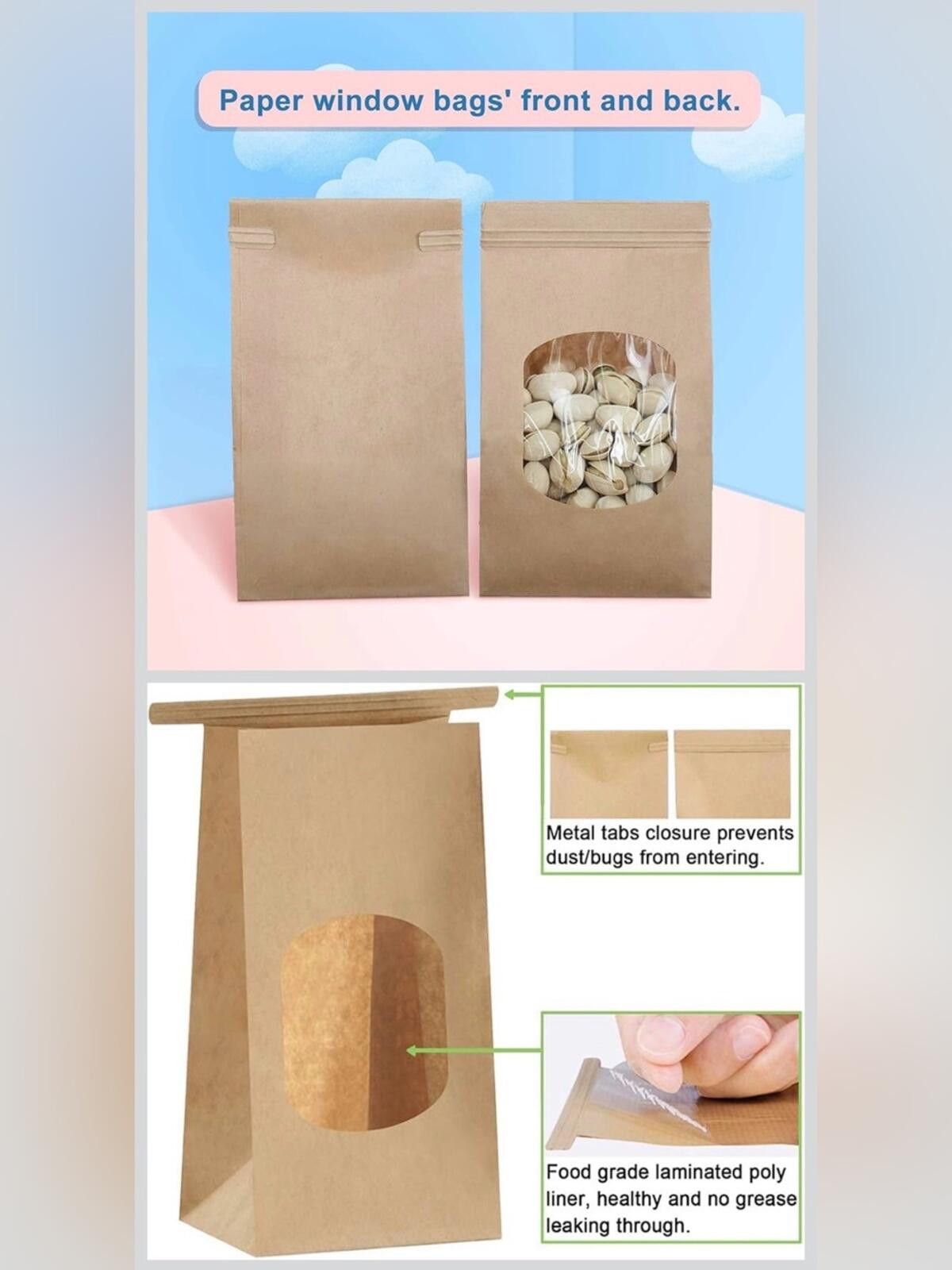 Other Kraft Paper Bags / Window Treat Bags / 40+ Pack Brown Size ONE SIZE - 2 Thumbnail