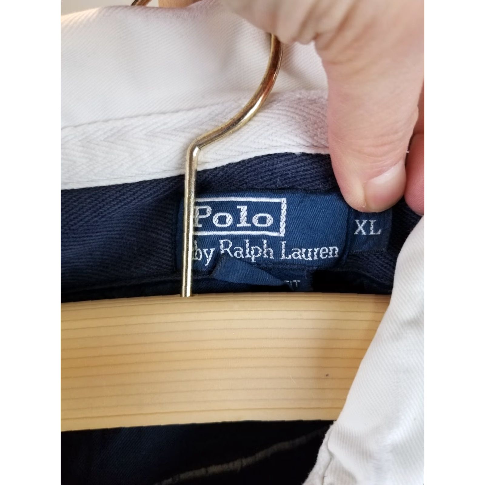 Vintage VINTAGE RALPH LAUREN POLO BIG PONY NAVY RUGBY SHIRT SZ XLARGE Shirt Men XL Red Size US XL / EU 56 / 4 - 5 Thumbnail