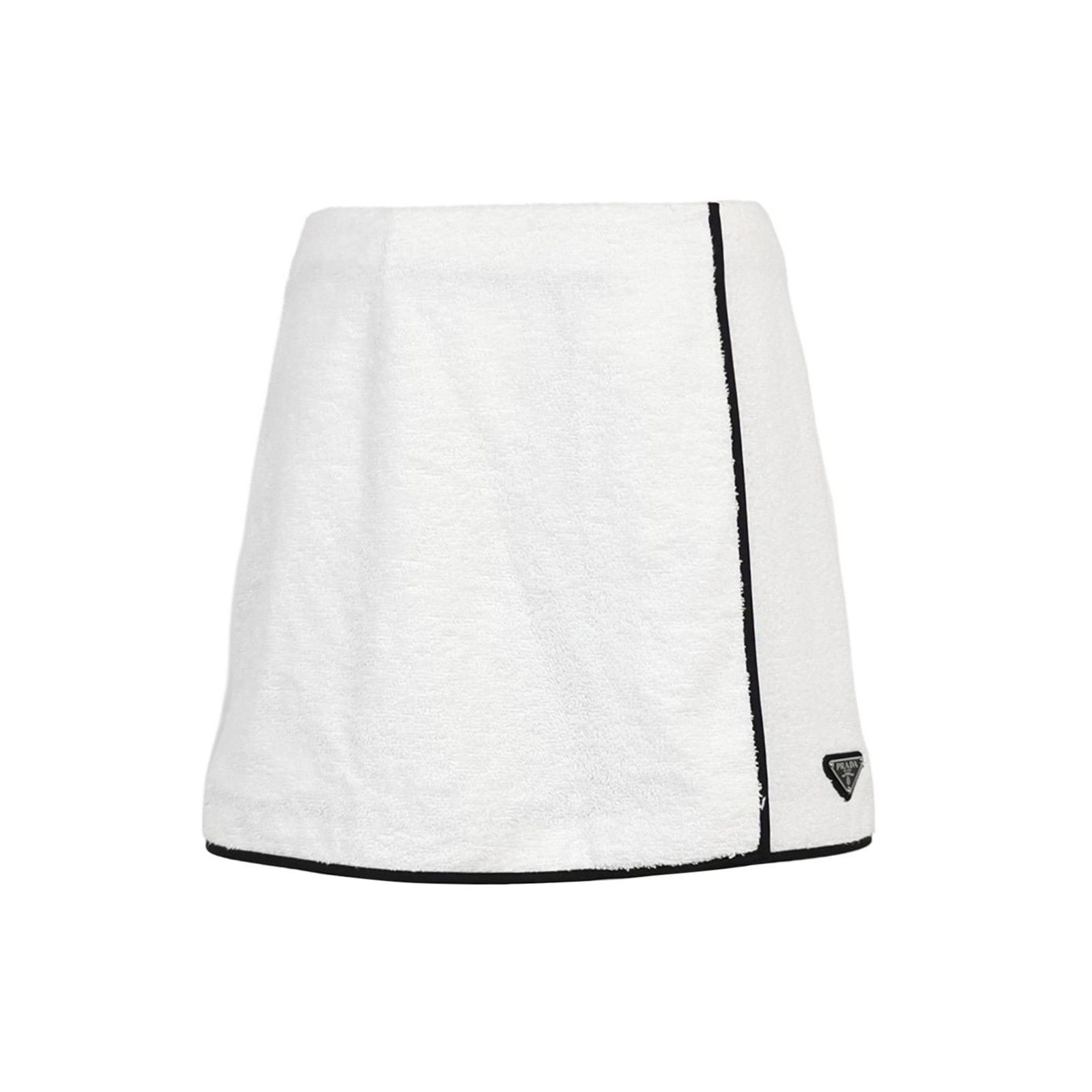 Prada Prada White Terry Cloth Mini Skirt Size 40 Size 27" / US 4 / IT 40 - 1 Thumbnail