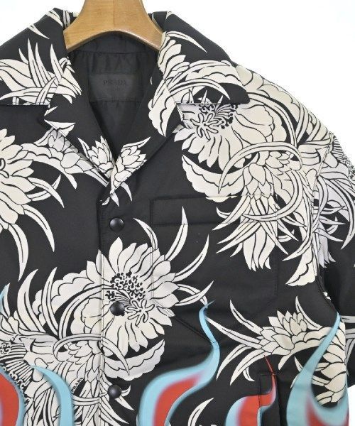 Prada Prada oversized floral red flame nylon puffer shirt jacket Size US S / EU 44-46 / 1 - 5 Thumbnail