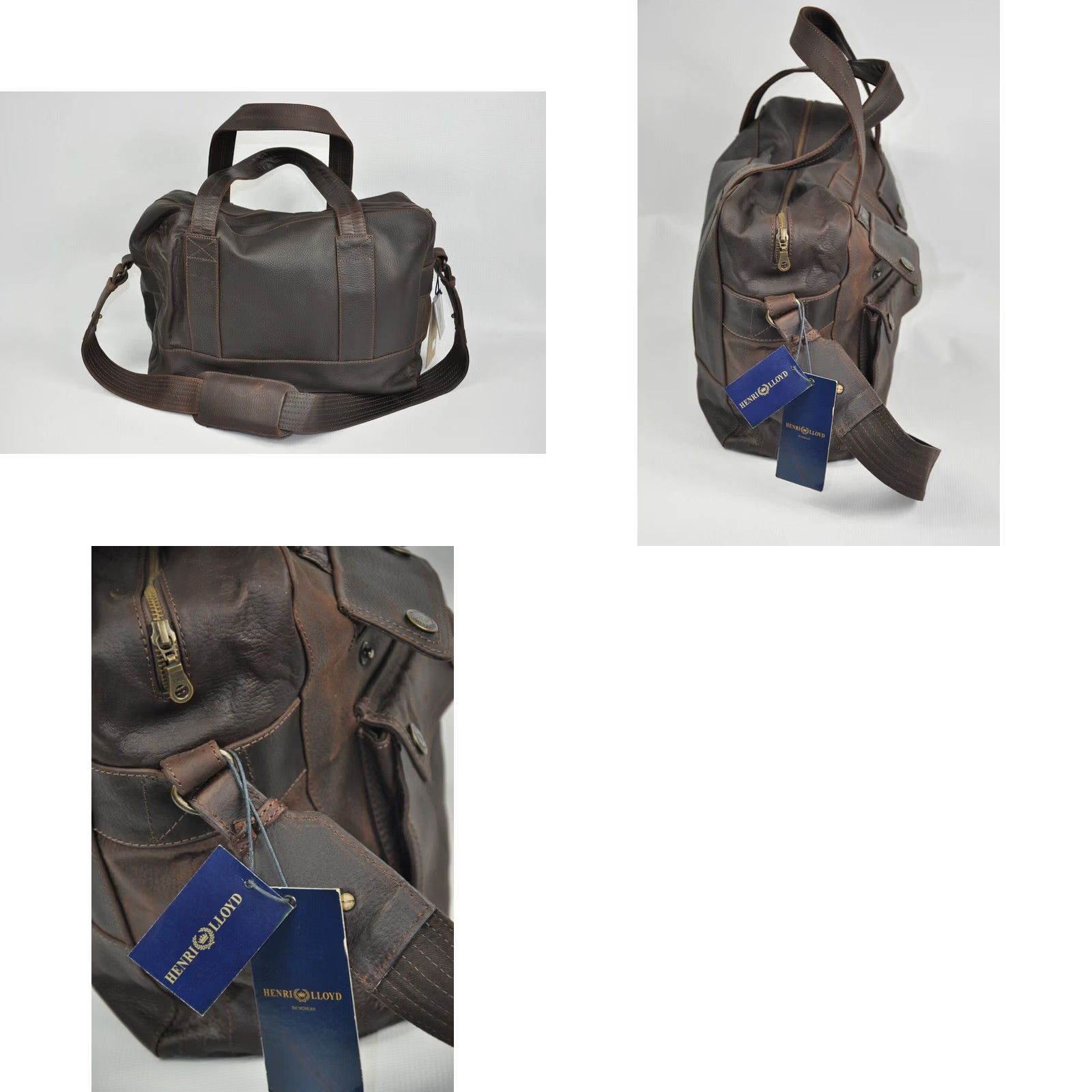 Henri Lloyd Henri Lloyd Calgary Laptop Bag Men Brown Leather Size ONE SIZE - 8 Thumbnail