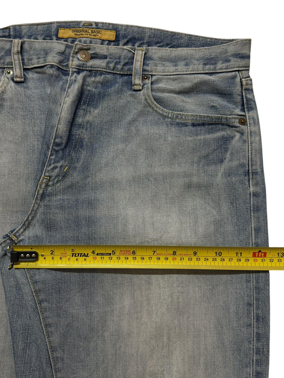 Uniqlo Vintage Y2K Japanese Uniqlo Blue Faded Distressed Wide Leg Size US 35 - 12 Thumbnail