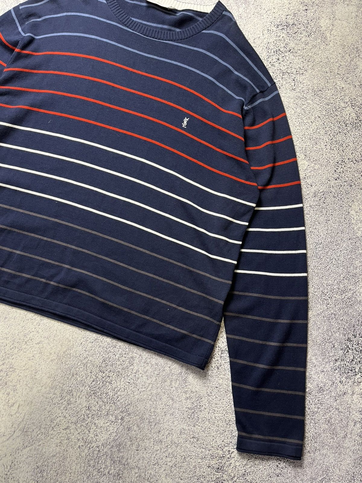 Vintage Vintage YSL Yves Saint Laurent Crewneck Knit Sweater 90s Size US XXL / EU 58 / 5 - 5 Thumbnail