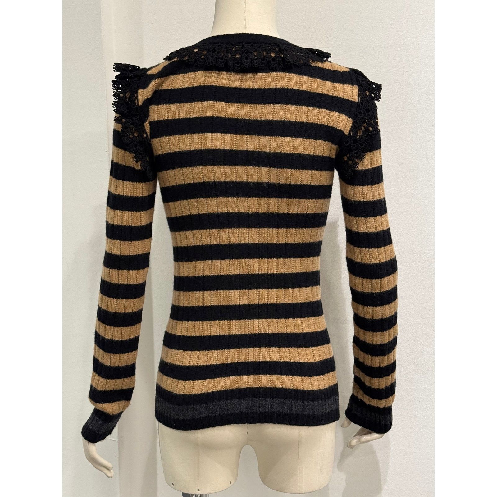 Dolce & Gabbana 2020s Dolce & Gabbana wool & cashmere heart stripe knit Size M / US 6-8 / IT 42-44 - 3 Thumbnail