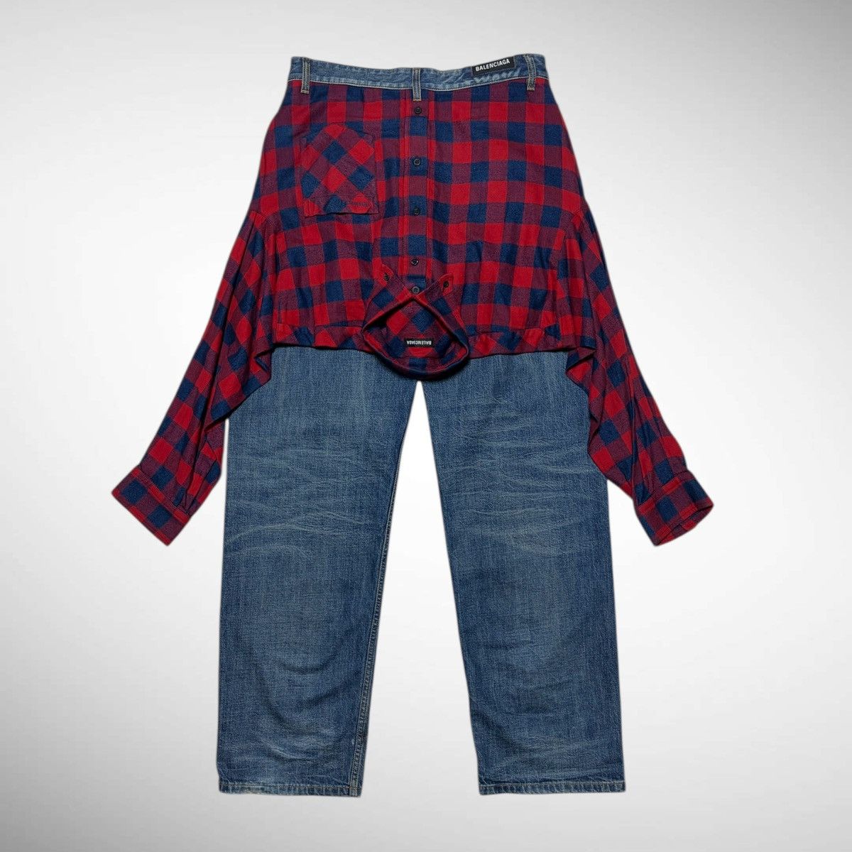 Balenciaga Balenciaga SS21 Hybrid Flannel Denim | Grailed