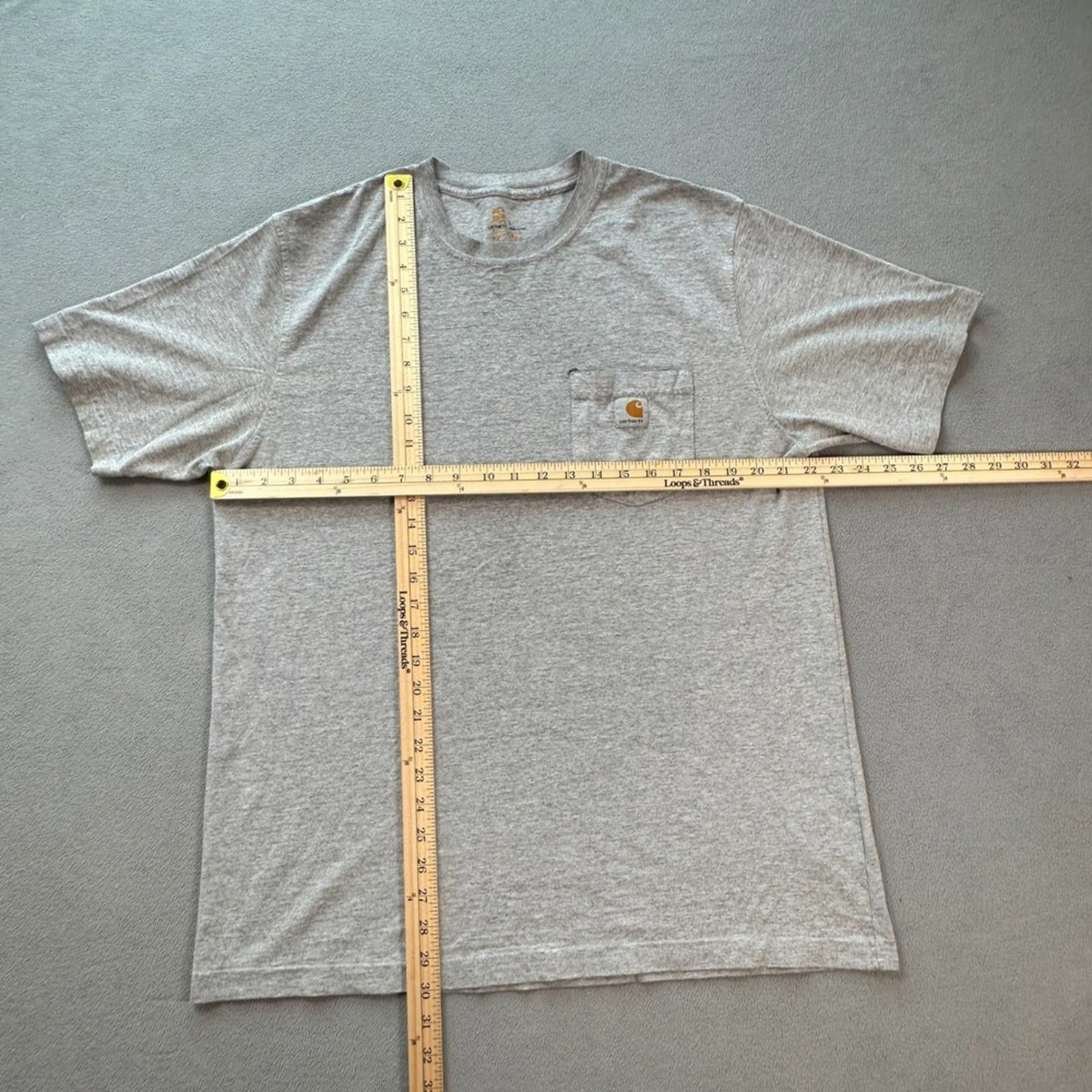 Carhartt Carhartt K87 T Shirt Large Mens Gray Workwear Short Sleeve Size US L / EU 52-54 / 3 - 2 Thumbnail