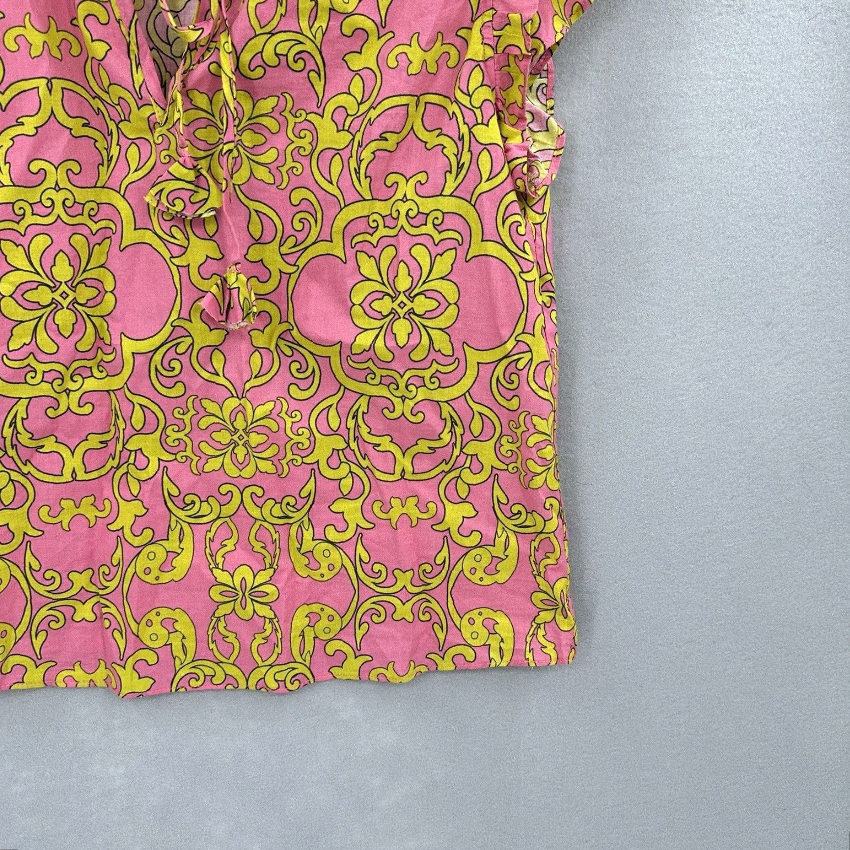 Vintage Misa Blouse Womens Small V Neck Flutter Tassel Luxury Quiet Flowy Los Angeles Size S / US 4 / IT 40 - 7 Thumbnail