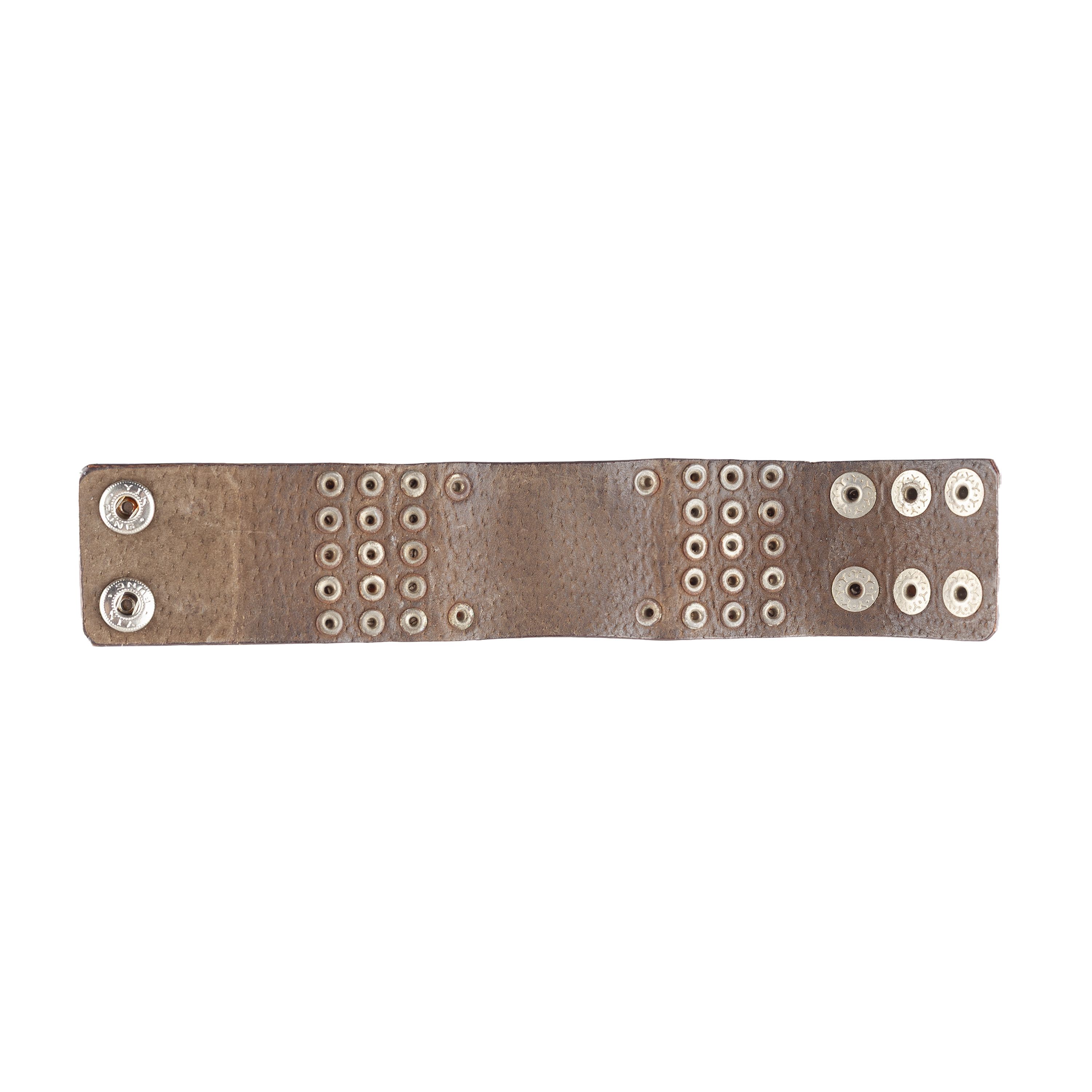 Dolce & Gabbana Dolce & Gabbana Vintage Studded Brown Leather Bracelet Size ONE SIZE - 3 Thumbnail
