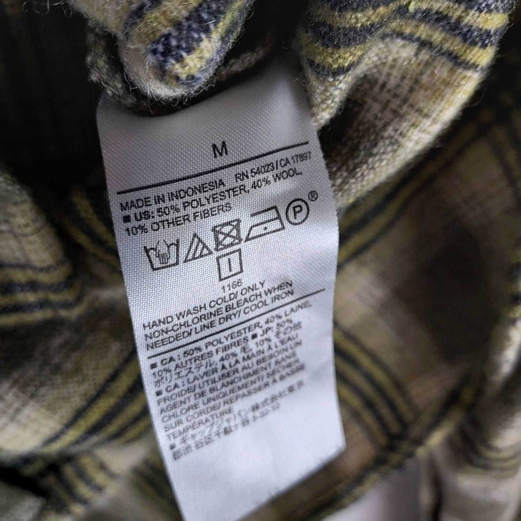 Banana Republic Banana Republic Women’s Olive Plaid Wool-Blend Shirt M Long Sleeve Button-Up Shirt Size M / US 6-8 / IT 42-44 - 5 Thumbnail