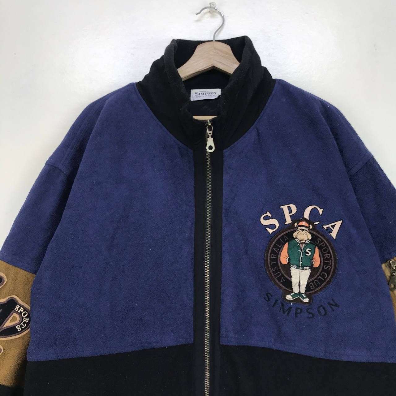 Sports Specialties × Vintage Vintage Simpson Australia Sports Club Big Logo Fleece Jacket Size US L / EU 52-54 / 3 - 4 Thumbnail