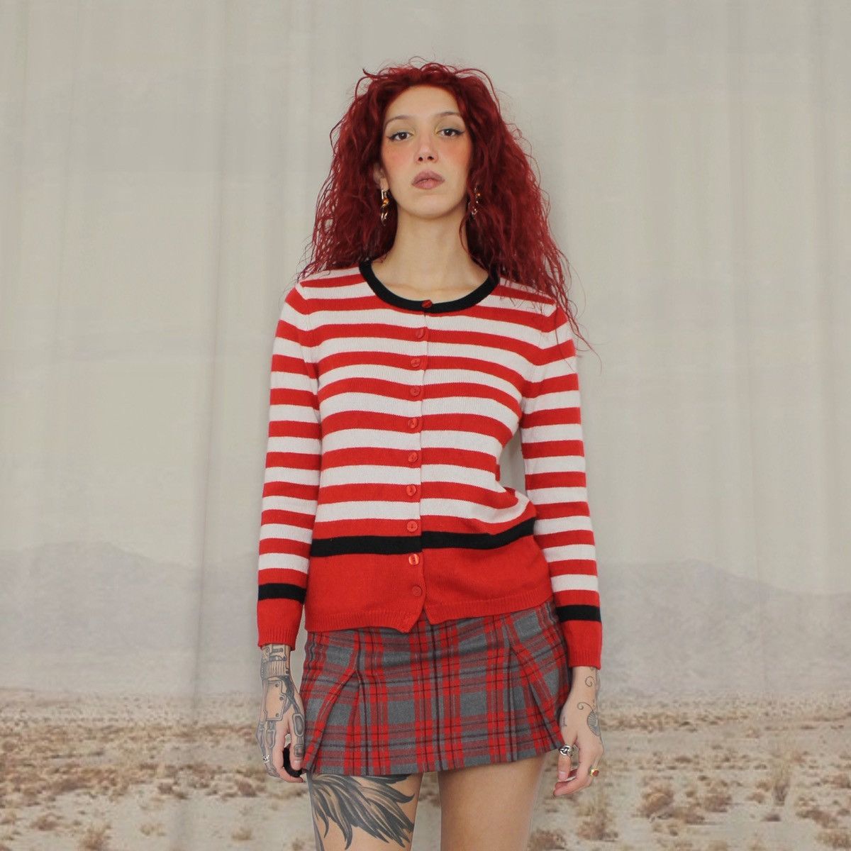🎯RED STRIPED CARDI🎯