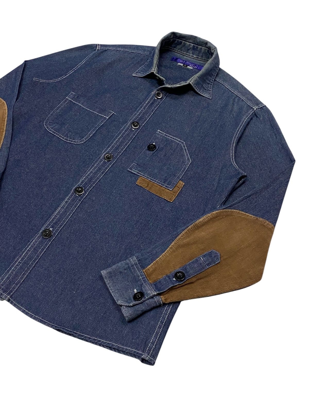 Junya Watanabe Junya Watanabe Man AD2009 Denim Shirt Button Ups Size US L / EU 52-54 / 3 - 21 Thumbnail