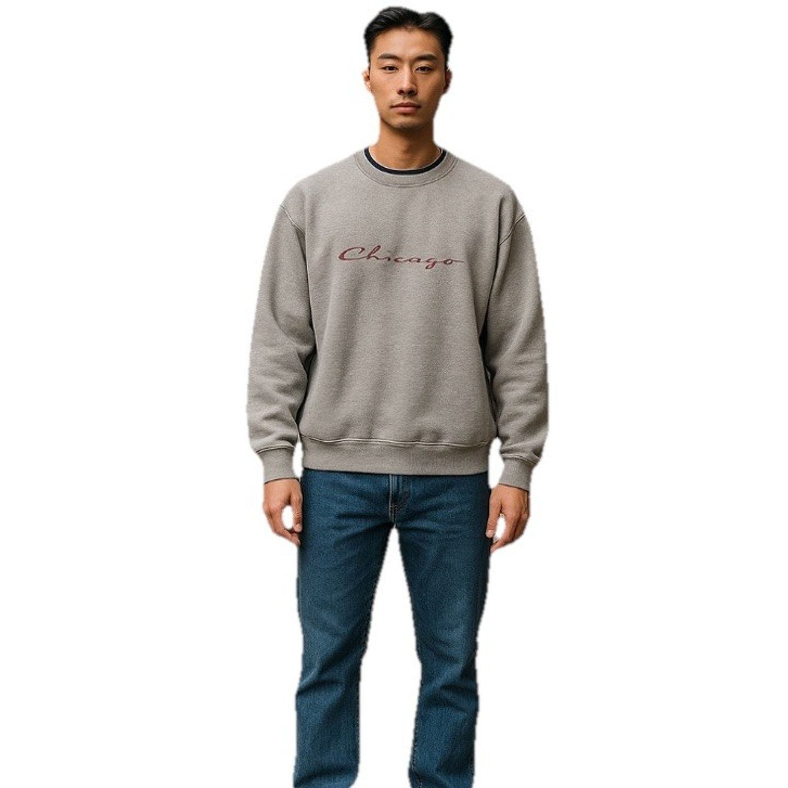 Jerzees Vintage Jerzees Super Sweats Embroidered Chicago Sweatshirt Size US XL / EU 56 / 4 - 1 Thumbnail