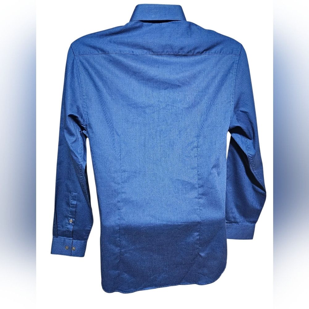 Kenneth Cole Kenneth Cole Paris Blue Slim Fit Long Sleeve Button Up Shir Size US S / EU 44-46 / 1 - 3 Thumbnail