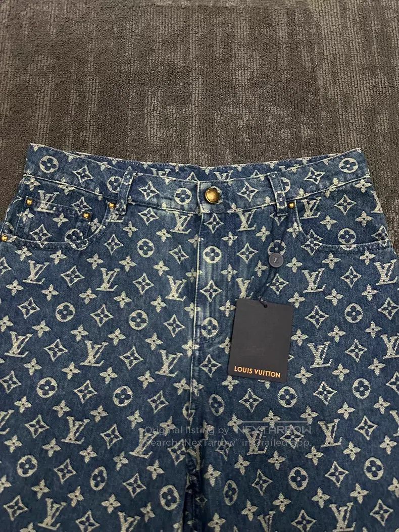 Louis Vuitton Louis Vuitton 26 New Full Print Denim Shorts Size US 28 / EU 44 - 3 Thumbnail