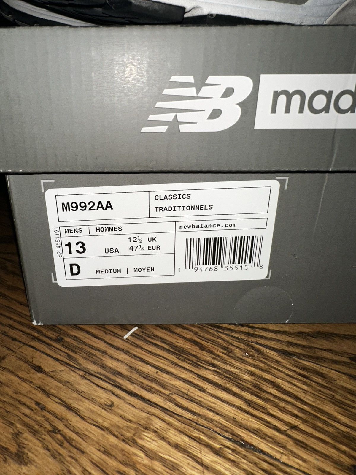 New Balance Size 13- New Balance 992 Gray/Purple/Violet M992AA Size US 13 / EU 46 - 4 Thumbnail