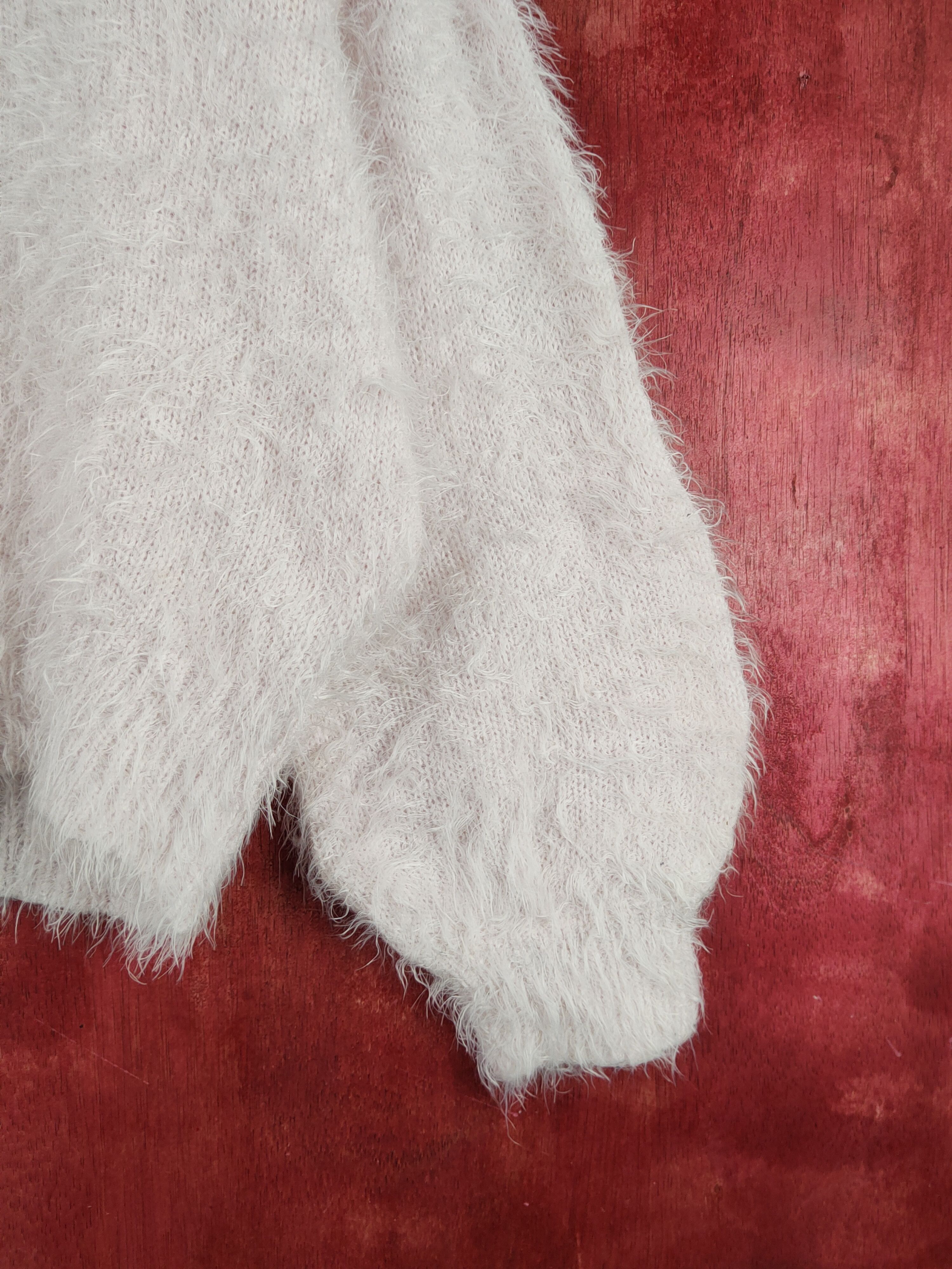 Vintage Ray Cassin Favori Pink Fur Mohair Knitwear #S2006 Size L / US 10 / IT 46 - 6 Thumbnail