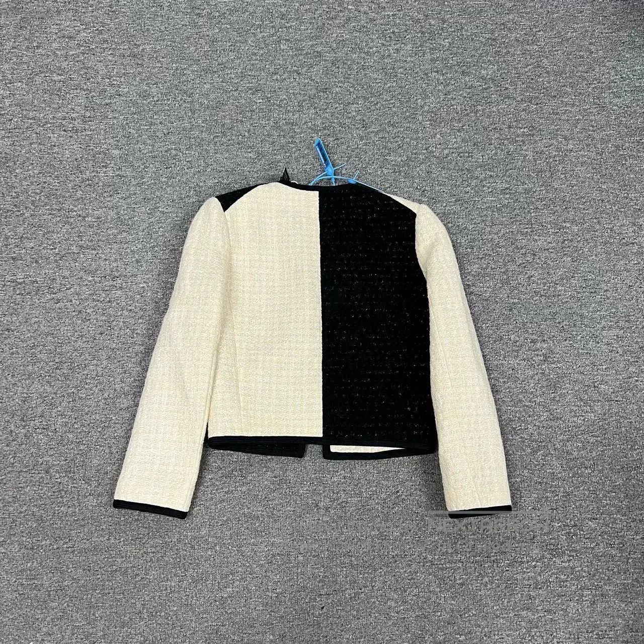 Saint Laurent Paris Saint Laurent Black White Tweed Jacket. Size XXS / US 00 / IT 34 - 2 Thumbnail