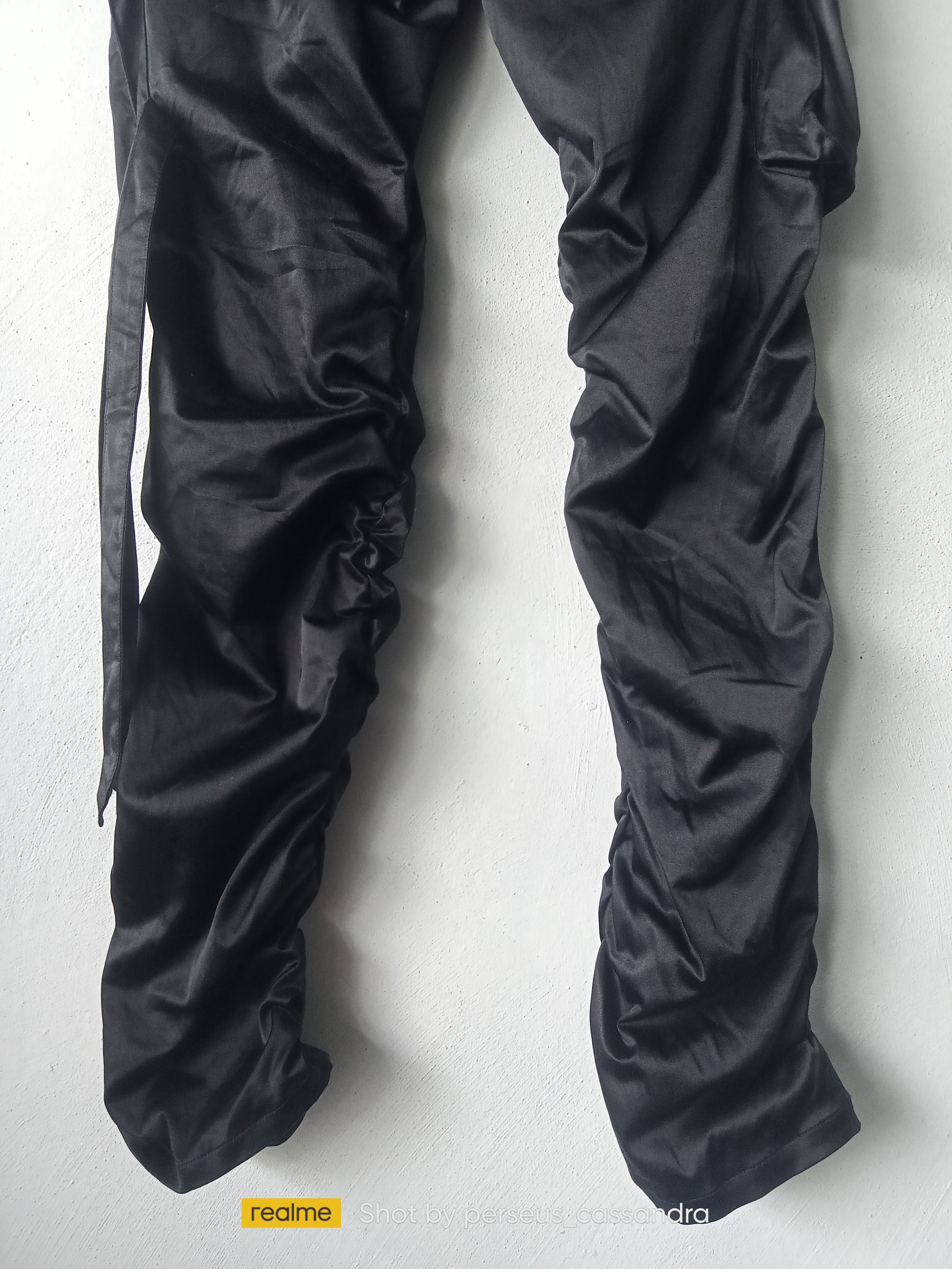 Japanese Brand Saucy Cool Stacked Black Stretch Cargo Pants Size US 30 / EU 46 - 7 Thumbnail