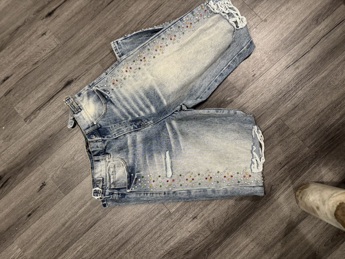 HMDD Happy Memories Don’t Die Crystal Jeans Size US 30 / EU 46 - 5 Thumbnail