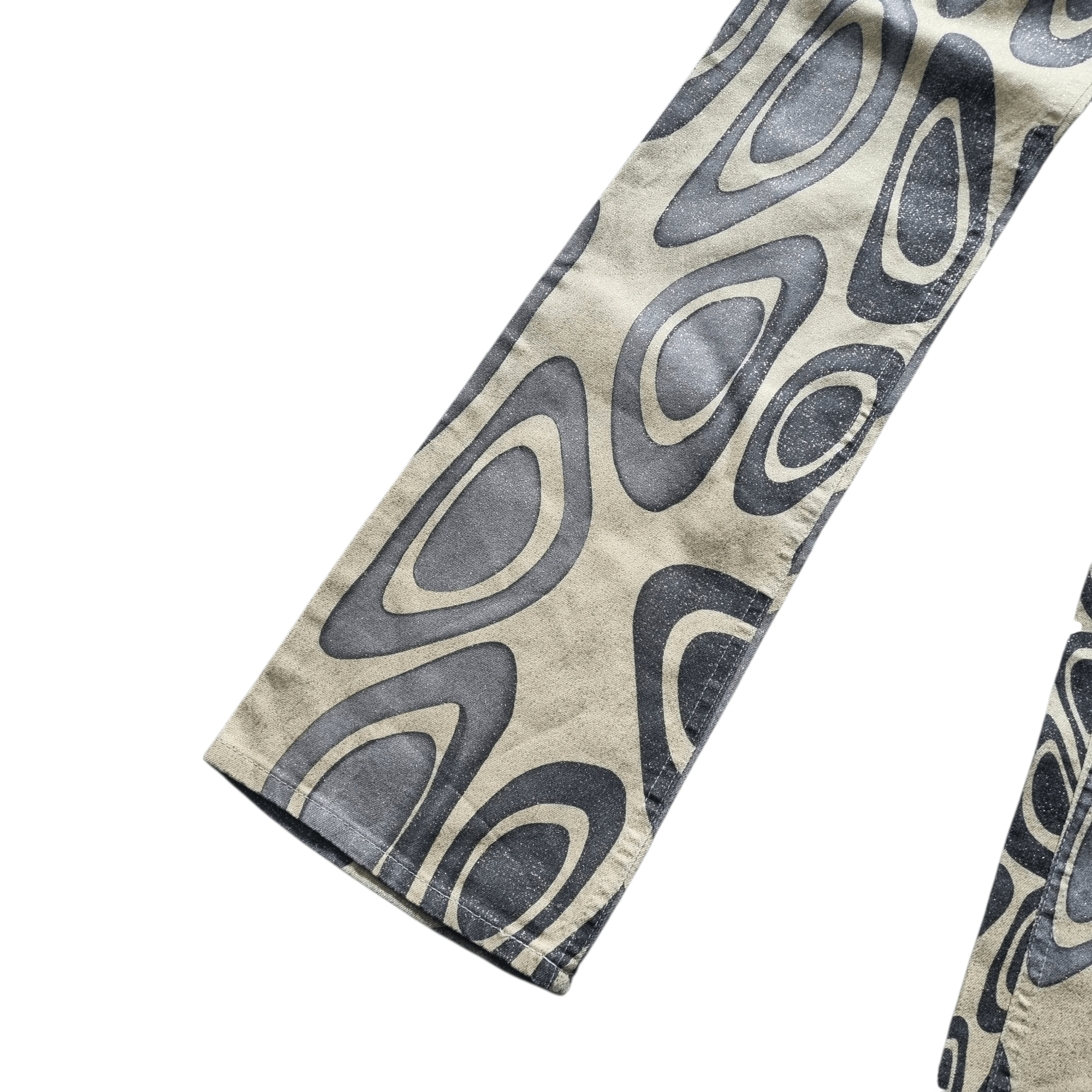 Roberto Cavalli Roberto Cavalli psychedelic geometric gold-sparkled jeans Size 26" / US 2 / IT 38 - 6 Thumbnail