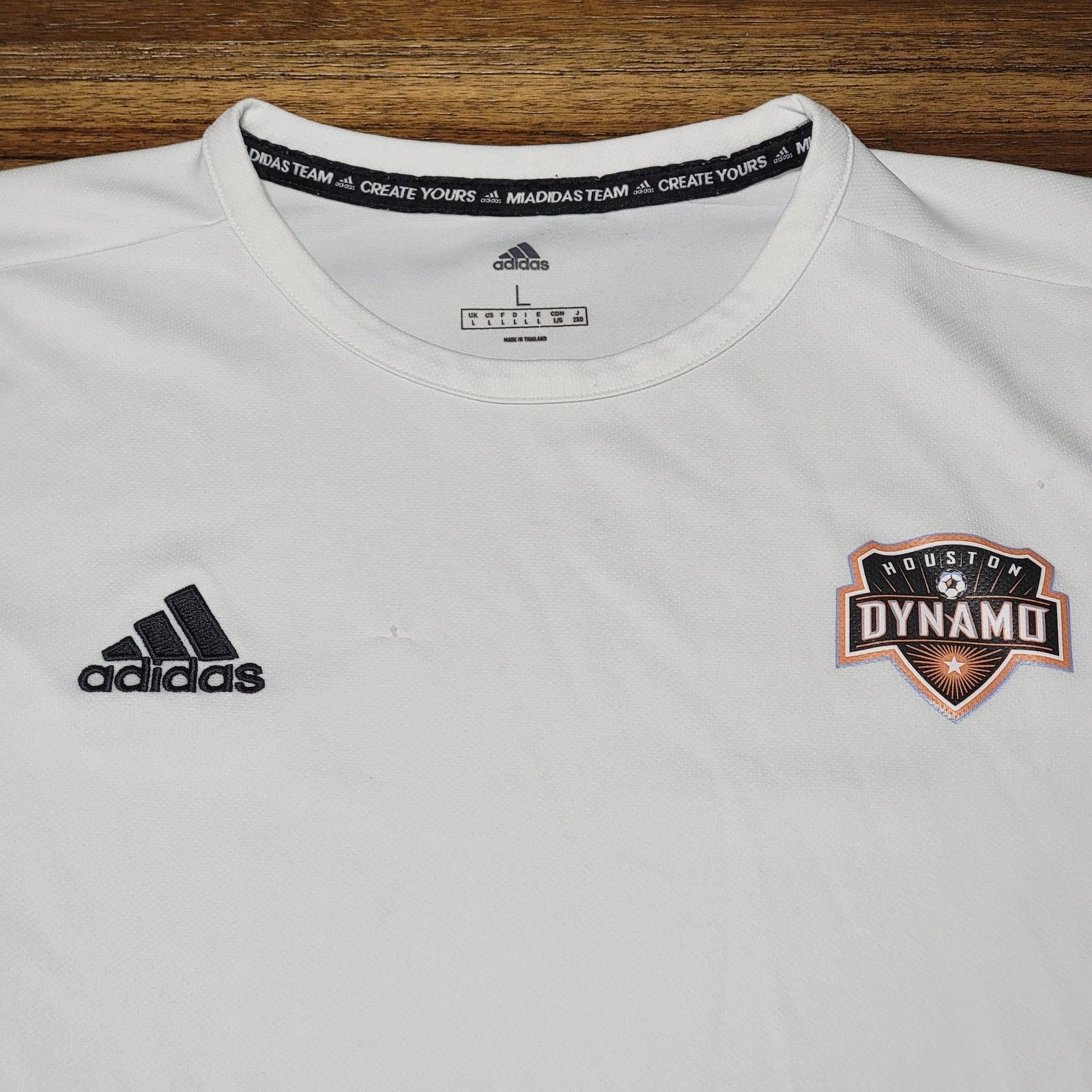Adidas Adidas Houston Dynamo LS Unisex White Shirt - Size Large Size US L / EU 52-54 / 3 - 2 Thumbnail