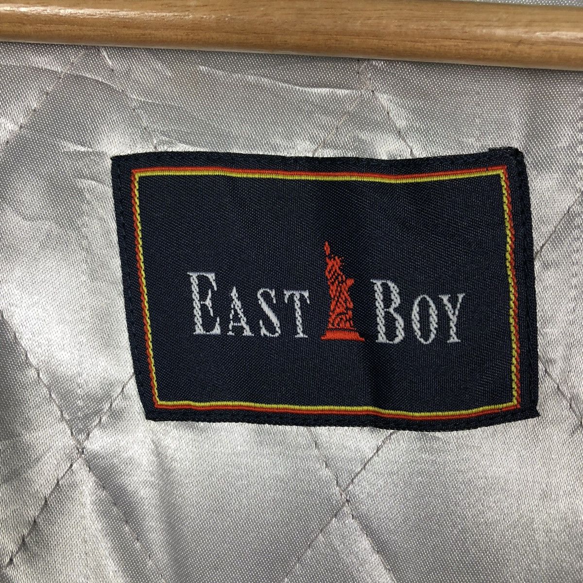 Japanese Brand 🔥VINTAGE VARSITY JUMPER LEATHER JACKET EAST BOY BIG LOGO Size US M / EU 48-50 / 2 - 22 Thumbnail
