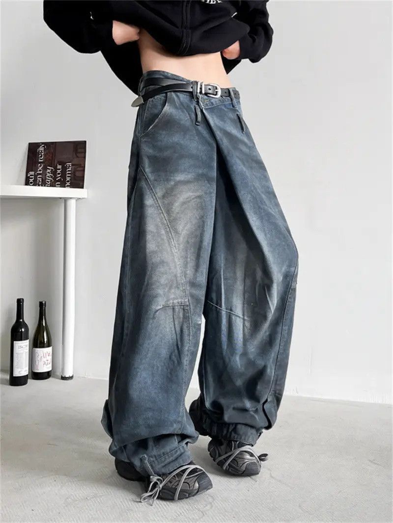Japanese Brand Retro loose wide leg slightly flared jeans Size US 32 / EU 48 - 3 Thumbnail