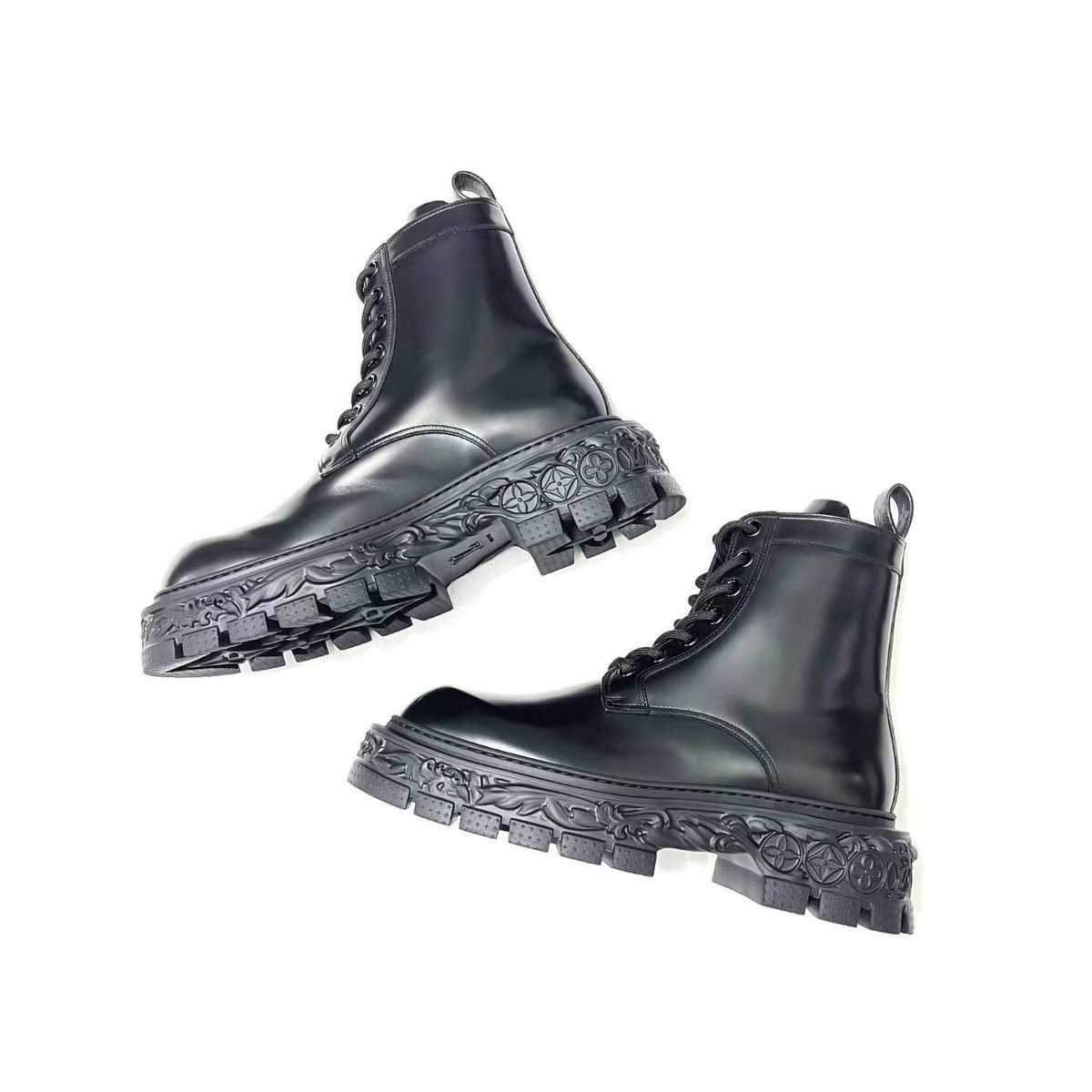Louis Vuitton Louis Vuitton 10 Baroque Ranger Boots Black Calf Leather Size US 10 / EU 43 - 5 Thumbnail