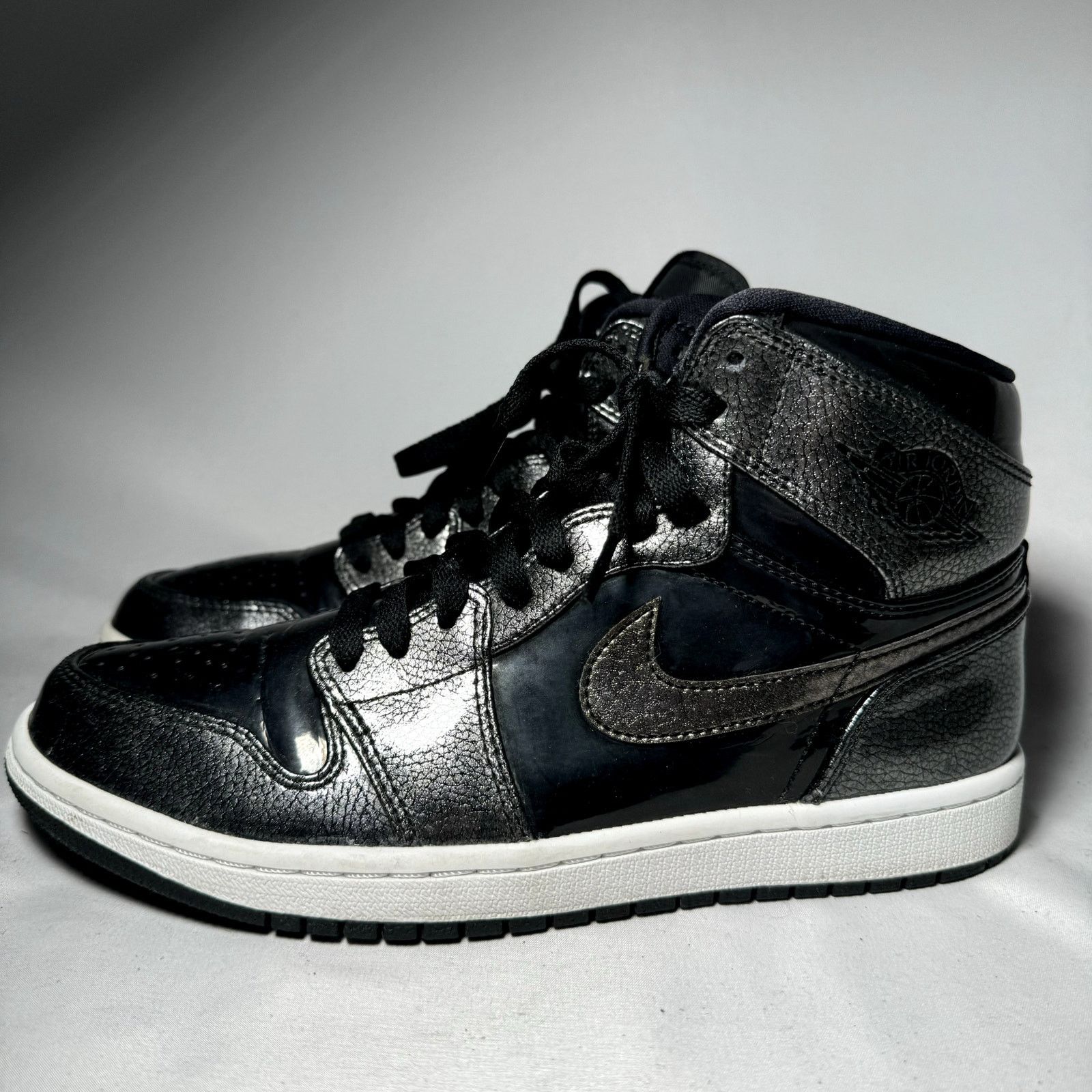 Jordan Brand × Nike Size 8 - Air Jordan 1 Retro High Black Patent Men's Shoes Size US 8 / EU 41 - 8 Thumbnail