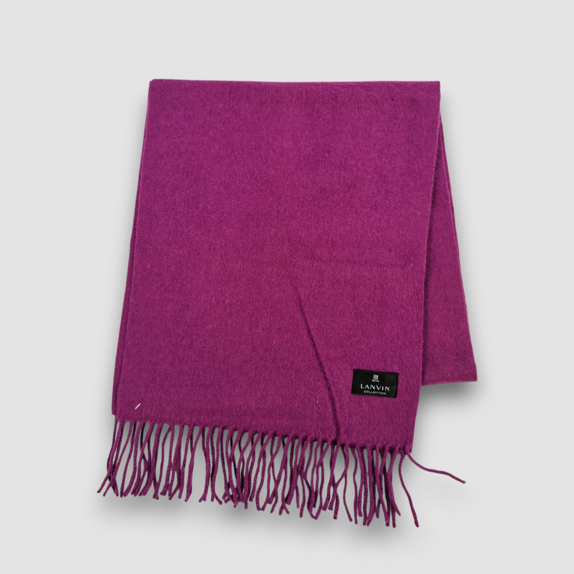 Lanvin Vintage LANVIN Scarf Wool Cashmere Muffler Scarves Size ONE SIZE - 3 Thumbnail