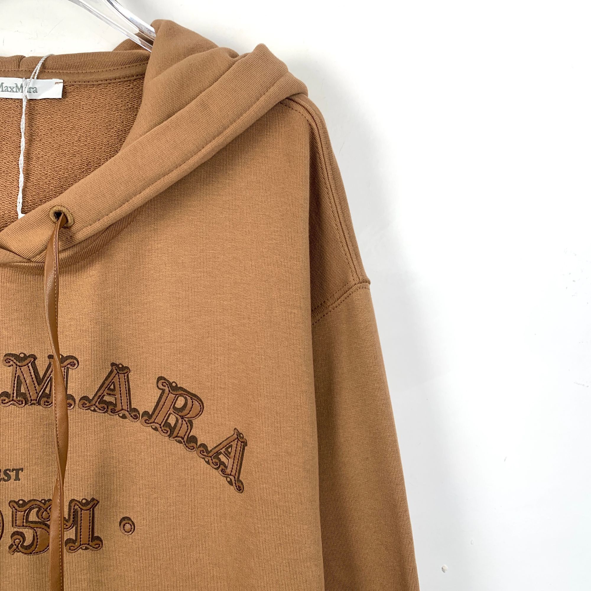 Max Mara MaxMara Brown Logo Hooded Sweatshirt With Drawstring Long Sl Size M / US 6-8 / IT 42-44 - 6 Thumbnail