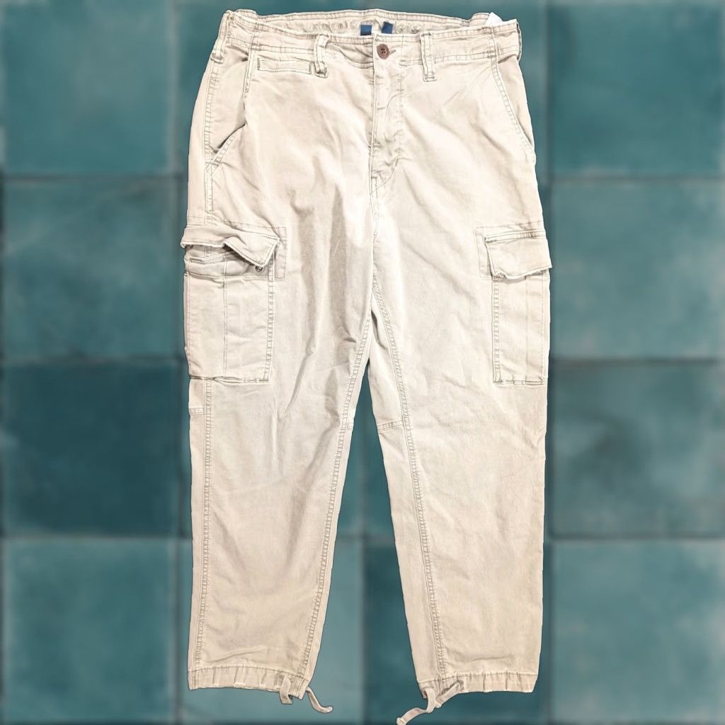 American Eagle Outfitters American Eagle Outfitters Cargo Pants Men 34x30 Gray Canvas Flex Lived In Straight 34in Inseam Regular Fit Vintage No Size US 34 / EU 50 - 1 Thumbnail